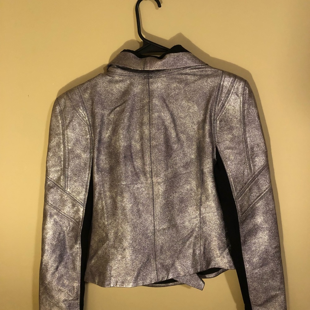Silver Leather Jacket - image 3